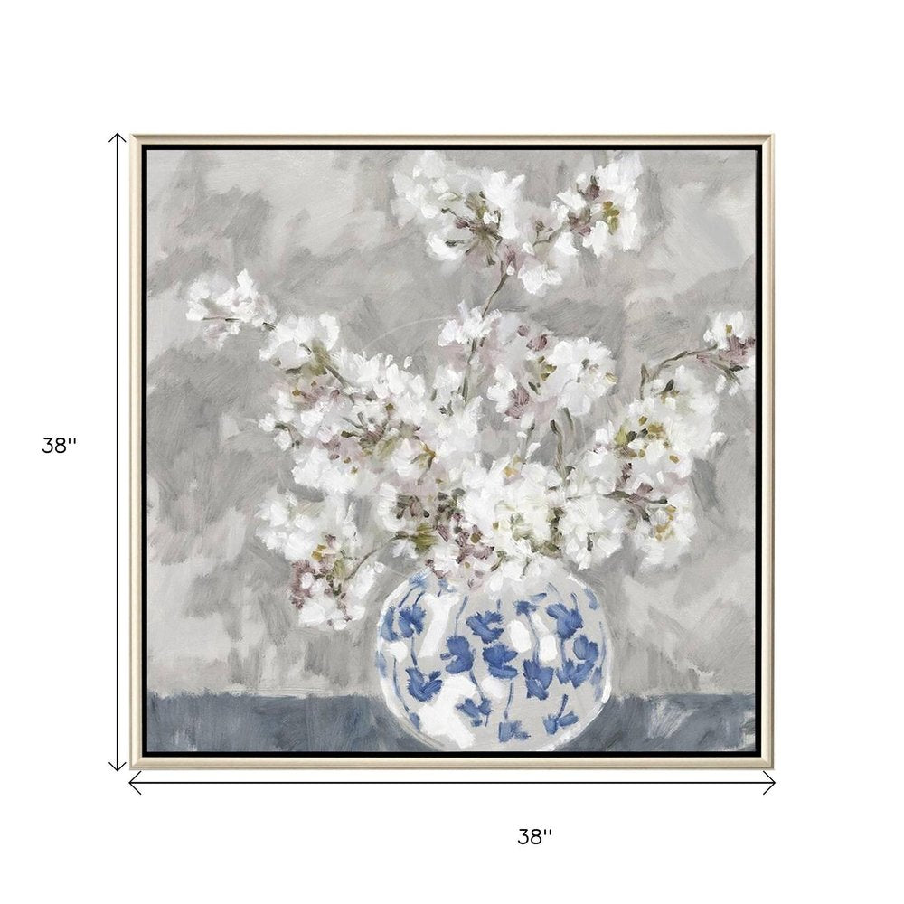Calm Moment II Silver Floater Frame Wall Art HomeRoots