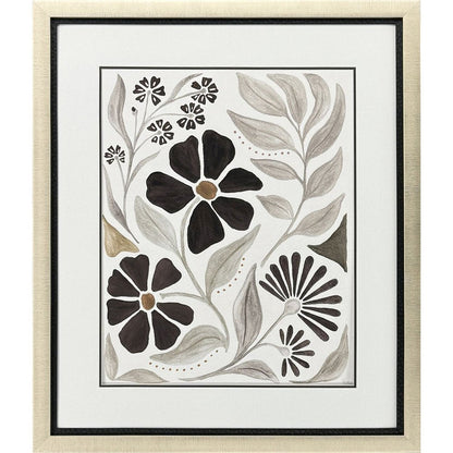 Modern Petals III Gold Framed Wall Art HomeRoots