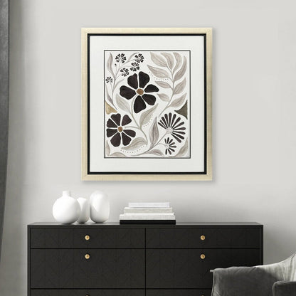 Modern Petals III Gold Framed Wall Art HomeRoots