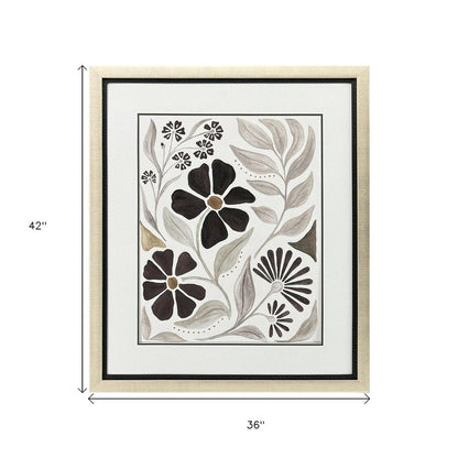 Modern Petals III Gold Framed Wall Art HomeRoots
