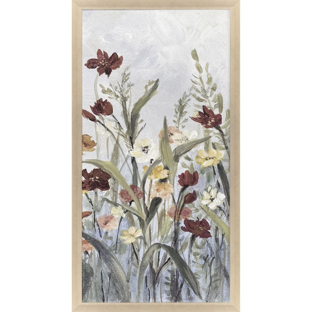 Flourish Wild Flower I Silver Framed Wall Art HomeRoots