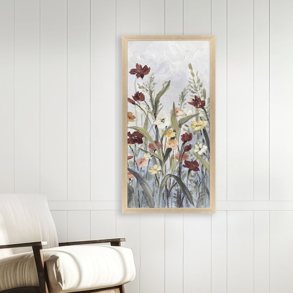 Flourish Wild Flower I Silver Framed Wall Art HomeRoots