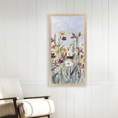 Flourish Wild Flower II Silver Framed Wall Art HomeRoots
