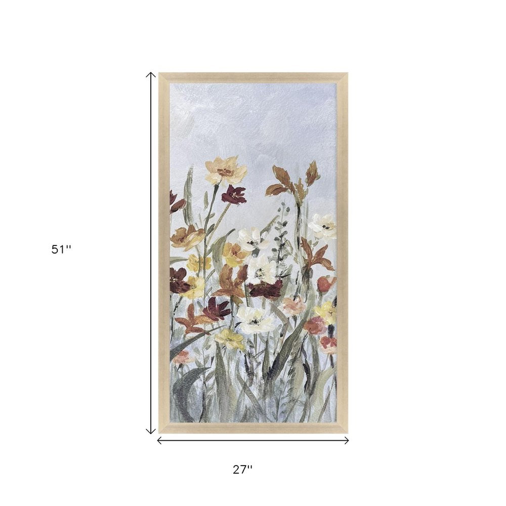 Flourish Wild Flower II Silver Framed Wall Art HomeRoots
