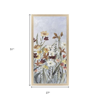 Flourish Wild Flower II Silver Framed Wall Art HomeRoots