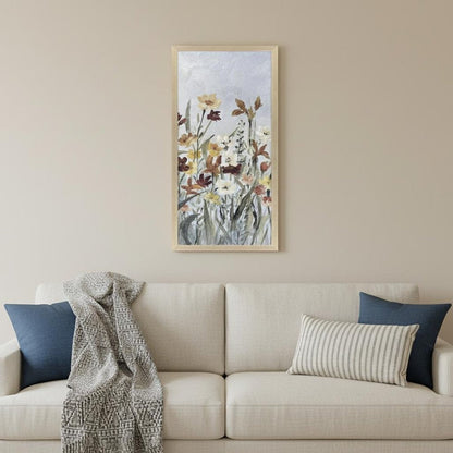 Flourish Wild Flower II Silver Framed Wall Art HomeRoots