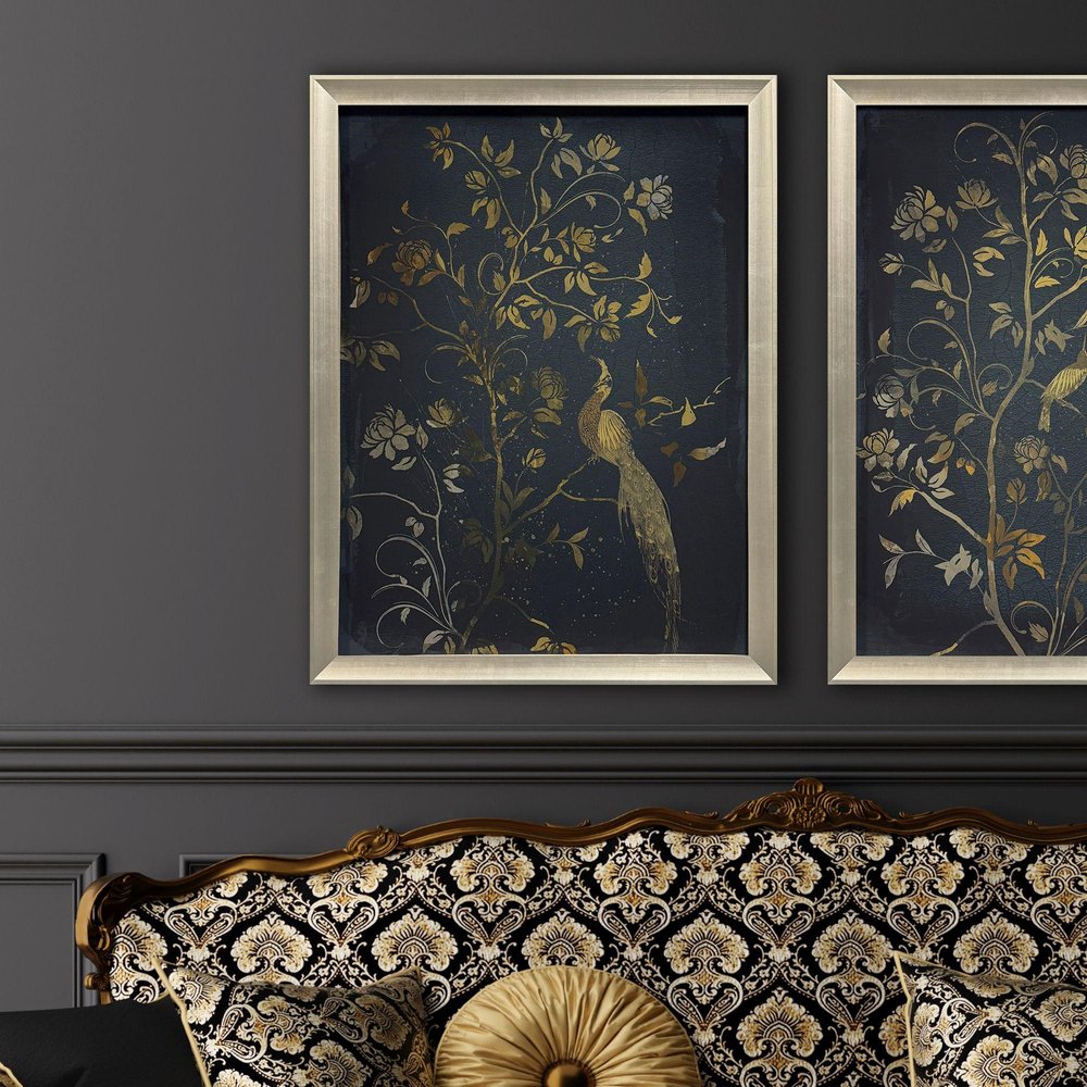 Jardine Chinois I Silver Framed Wall Art HomeRoots