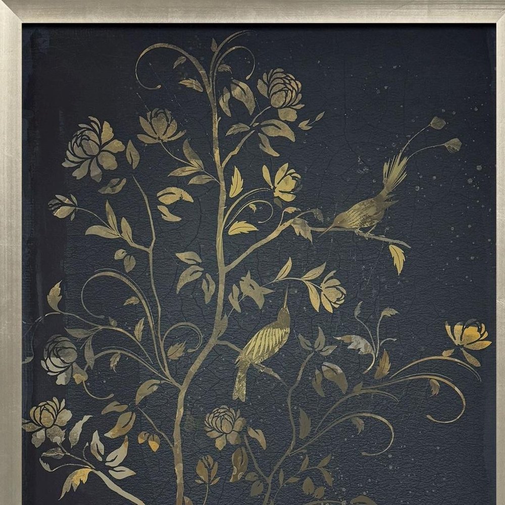 Jardine Chinois II Silver Framed Wall Art HomeRoots