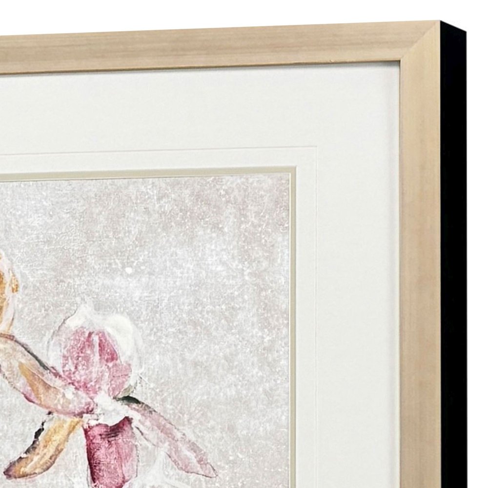 Purple Dancing Orchid I Silver Framed Wall Art HomeRoots