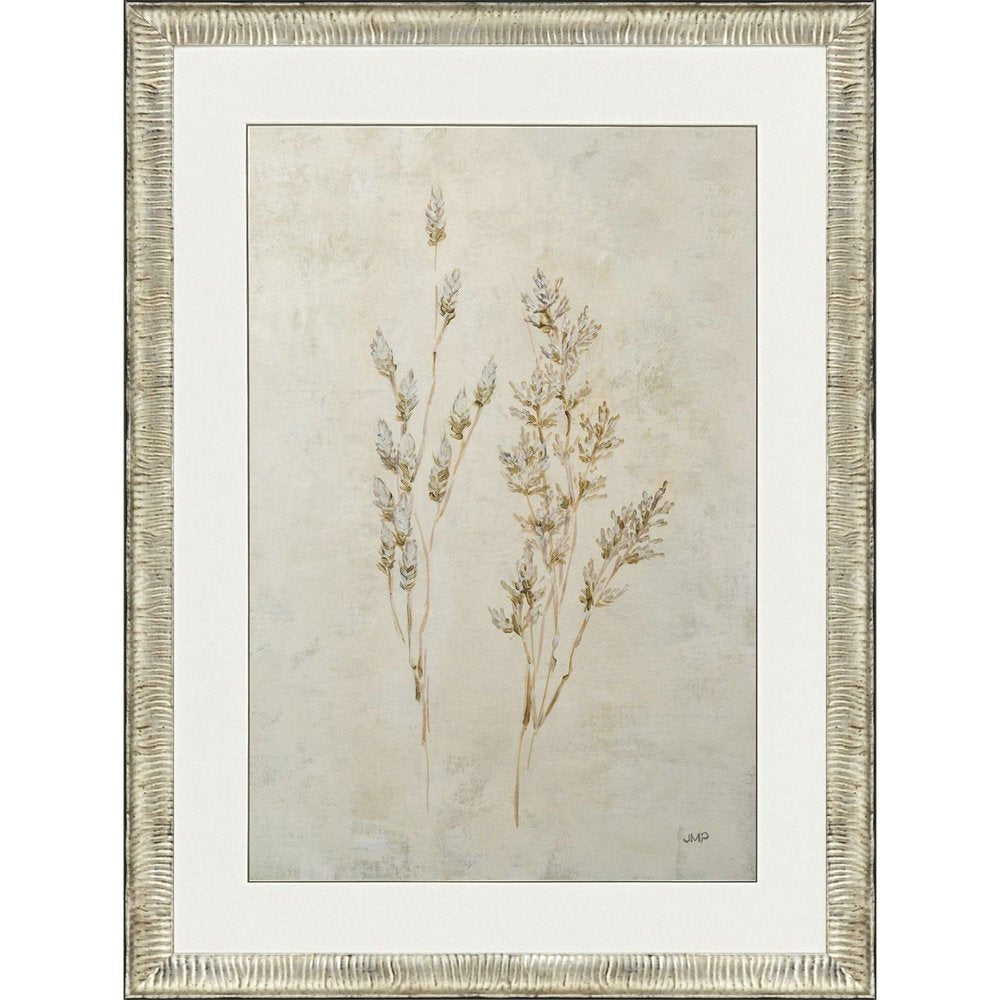 Whispering Grasses II Silver Framed Wall Art HomeRoots
