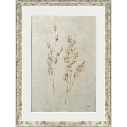 Whispering Grasses II Silver Framed Wall Art HomeRoots