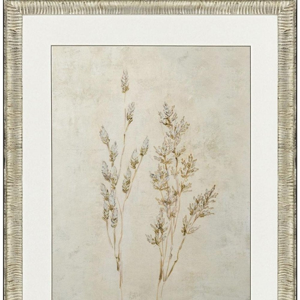 Whispering Grasses II Silver Framed Wall Art HomeRoots