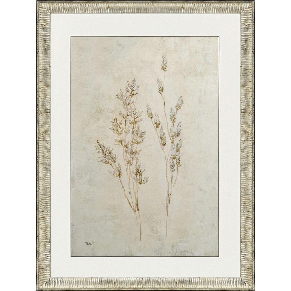 Whispering Grasses II Silver Framed Wall Art HomeRoots