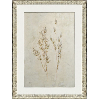 Whispering Grasses II Silver Framed Wall Art HomeRoots