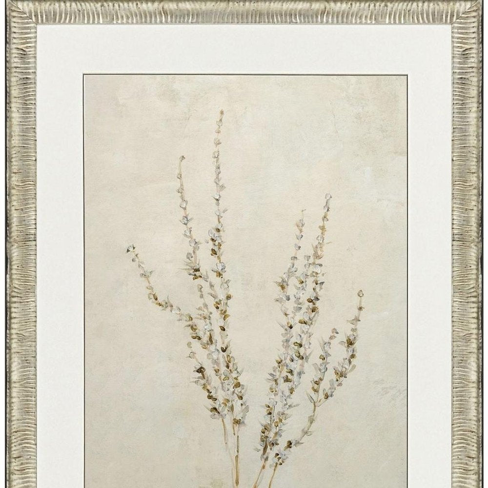 Whispering Grasses III Silver Framed Wall Art HomeRoots