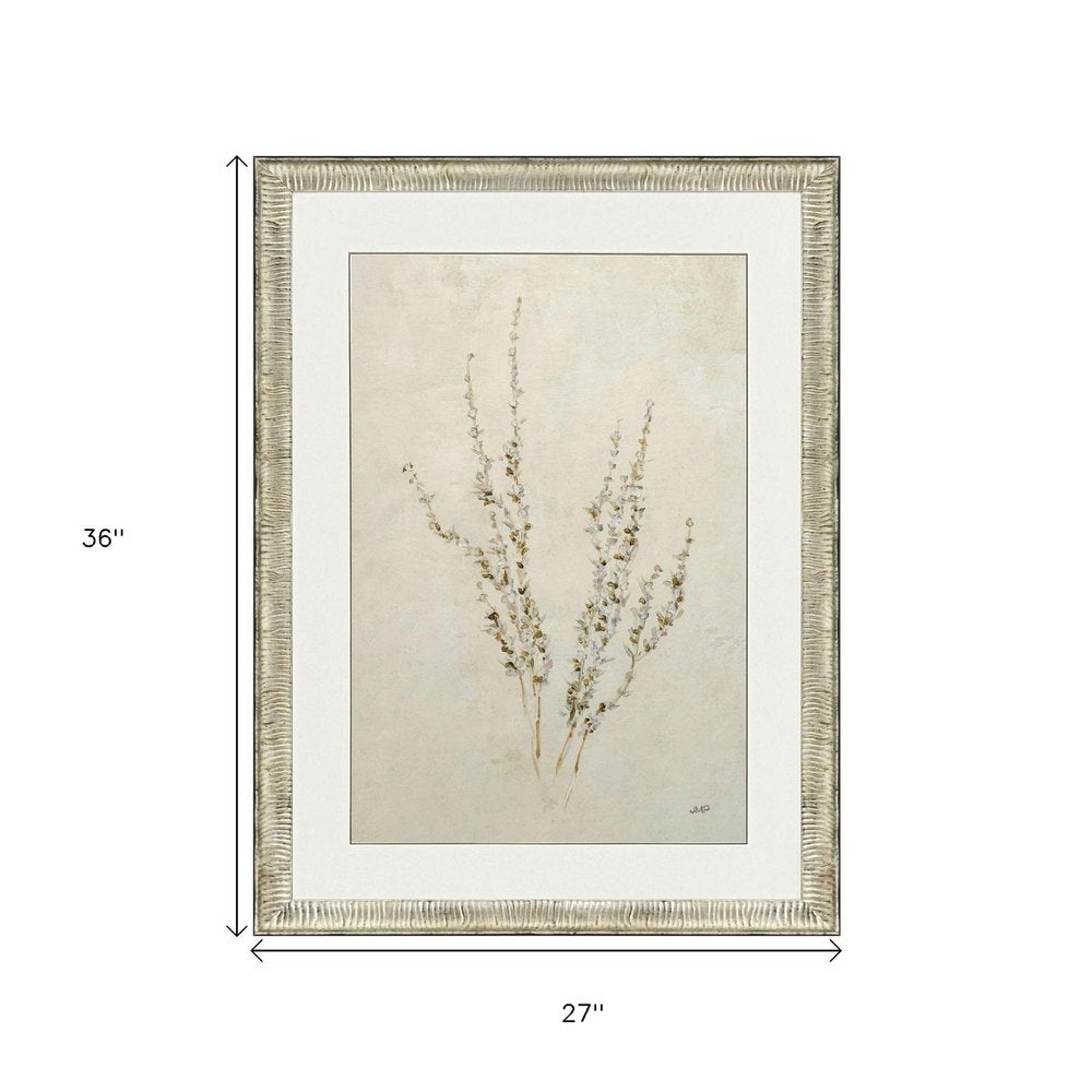 Whispering Grasses III Silver Framed Wall Art HomeRoots