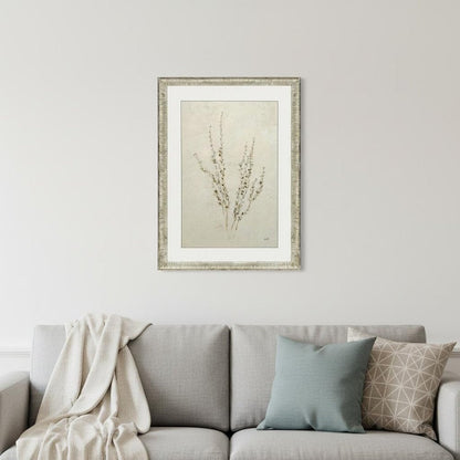 Whispering Grasses III Silver Framed Wall Art HomeRoots