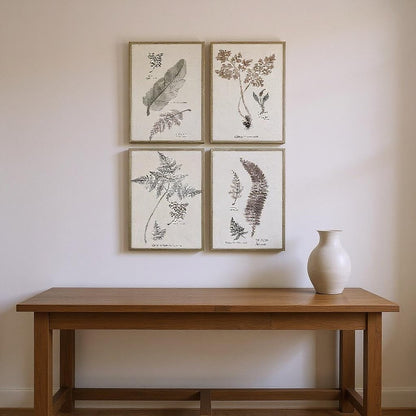 Set Of Four Fern Study Silver Framed Wall Art HomeRoots