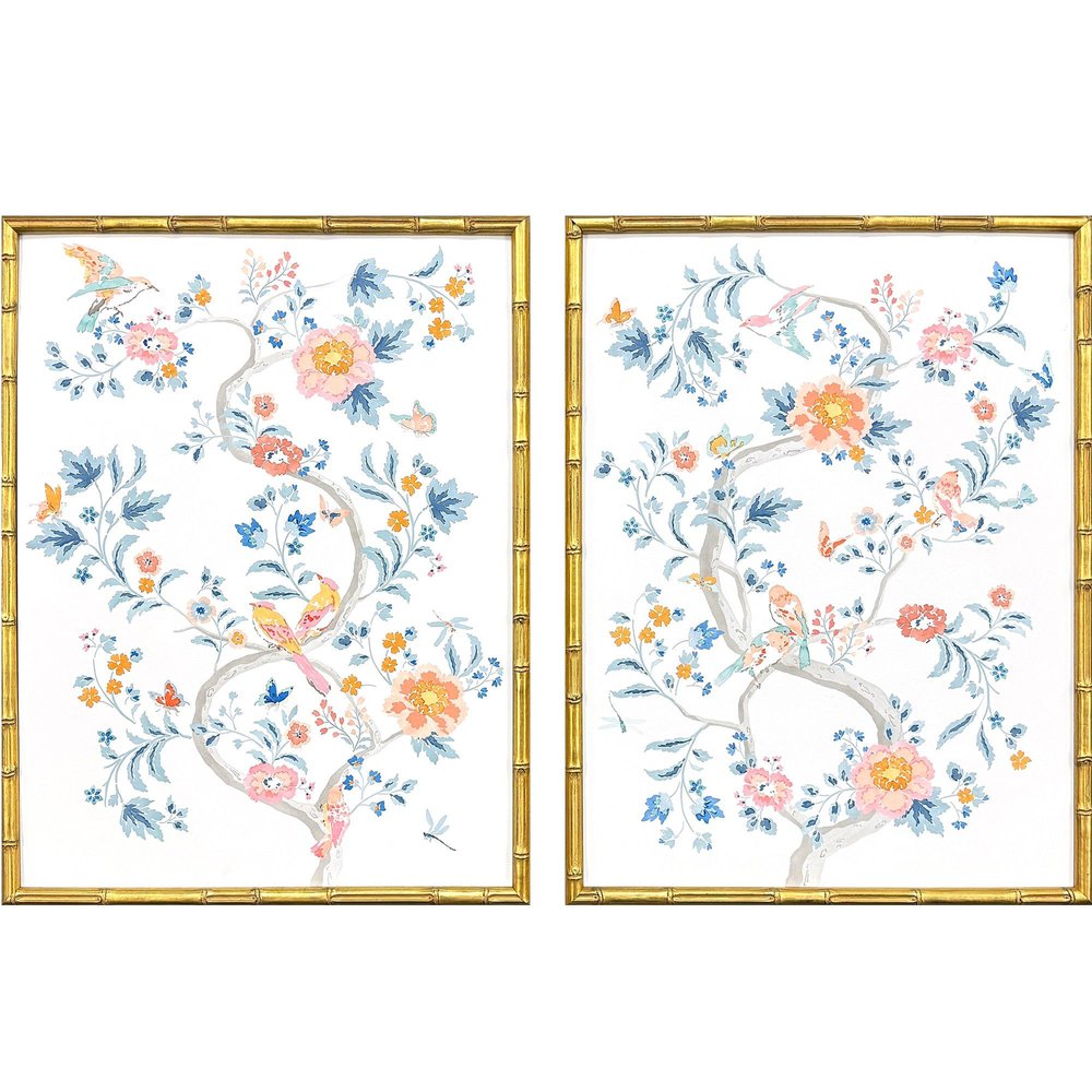 Set Of Two Enchanted Gold Framed Wall Art HomeRoots