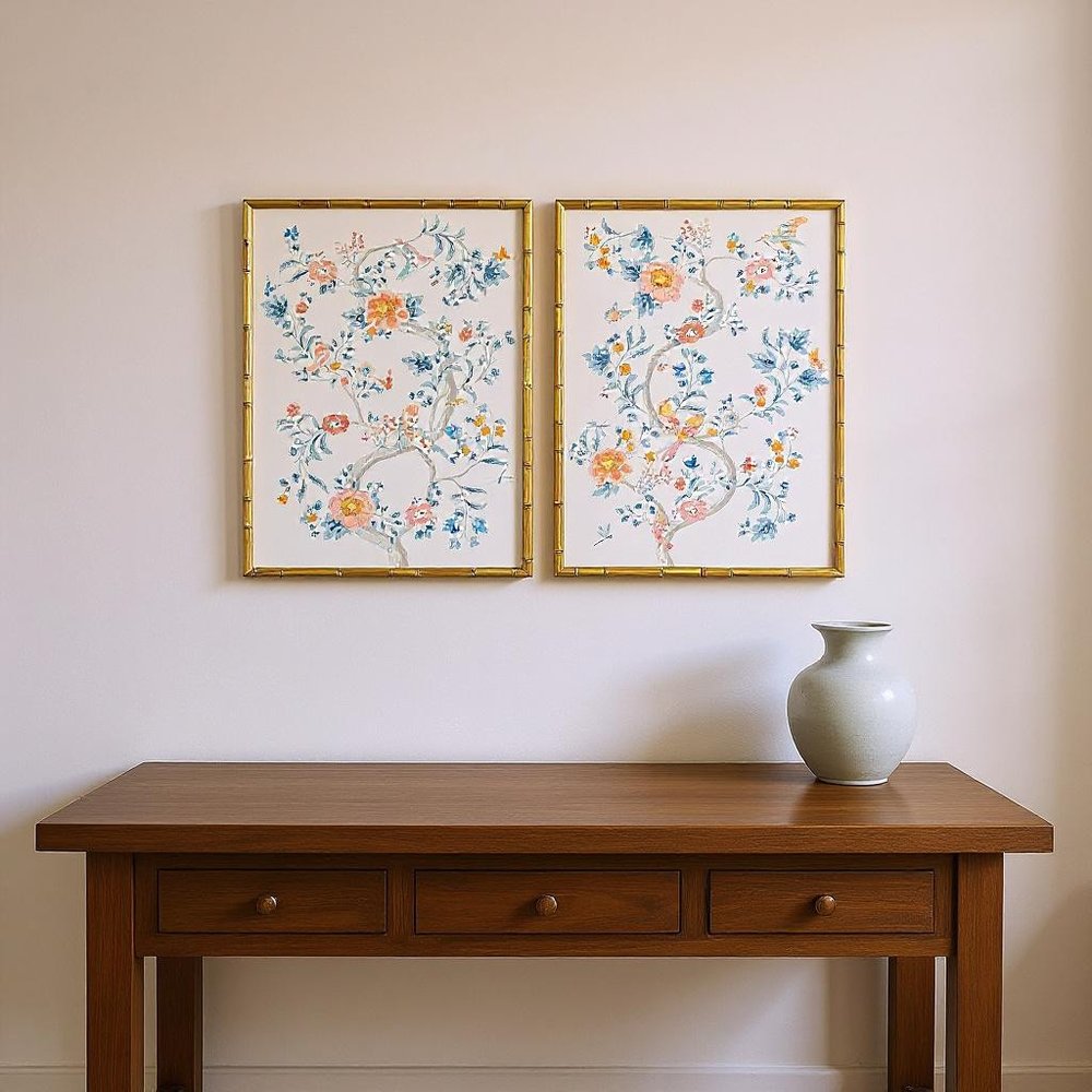 Set Of Two Enchanted Gold Framed Wall Art HomeRoots
