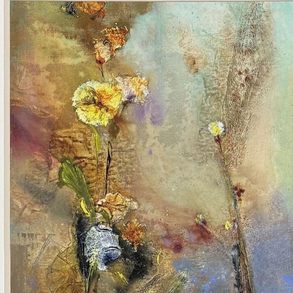 Floral Life I Gold Framed Wall Art HomeRoots