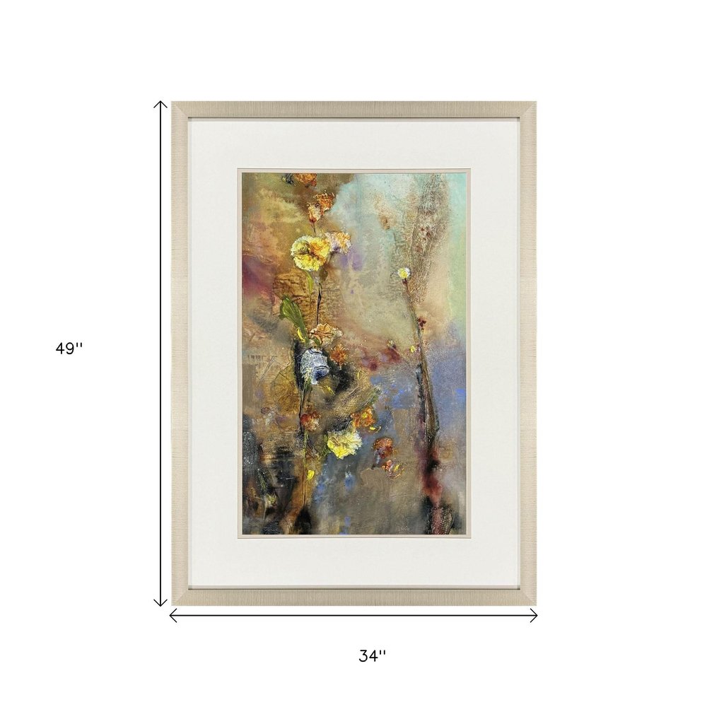 Floral Life I Gold Framed Wall Art HomeRoots