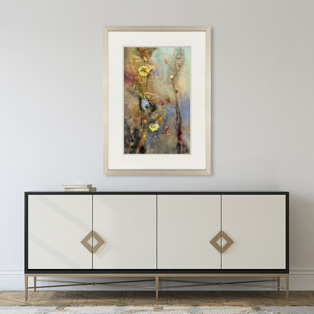 Floral Life I Gold Framed Wall Art HomeRoots