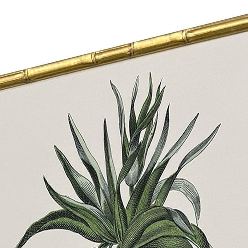 Set Of Four Contemporary Palm I Gold Framed Wall Art HomeRoots