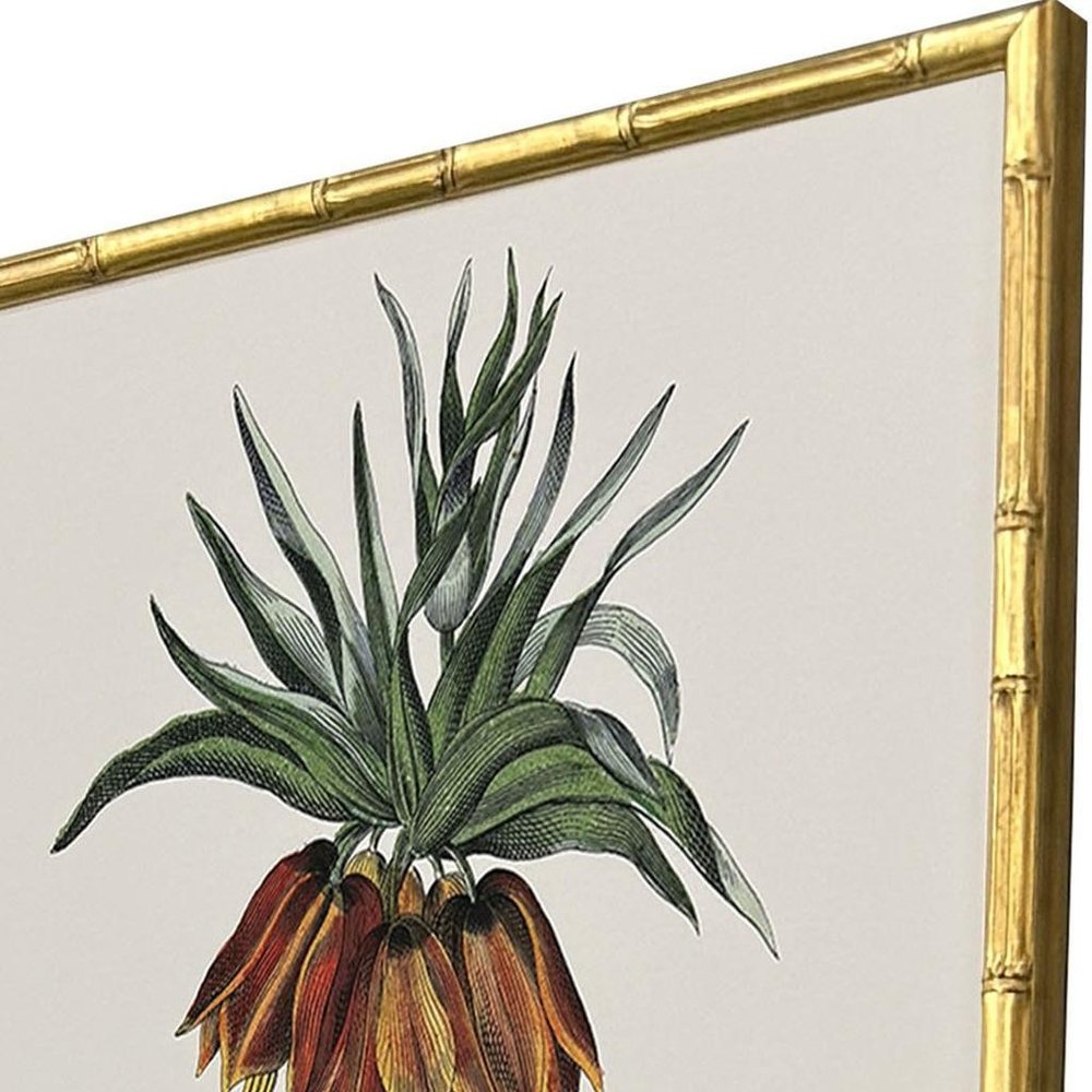 Set Of Four Contemporary Palm I Gold Framed Wall Art HomeRoots