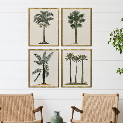 Set Of Four Contemporary Palm II Gold Framed Wall Art HomeRoots