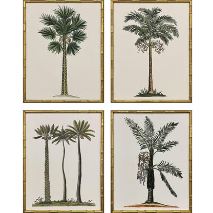 Set Of Four Contemporary Palm II Gold Framed Wall Art HomeRoots