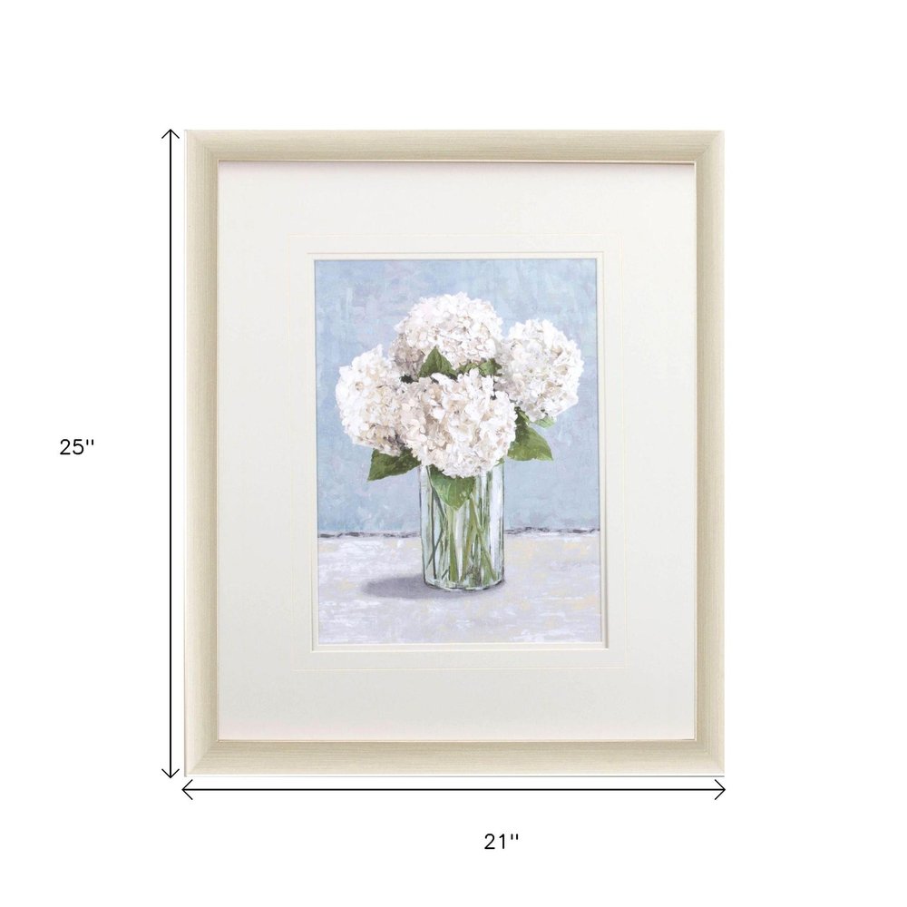 Hydrangeas in Vase I Gold Framed Wall Art HomeRoots