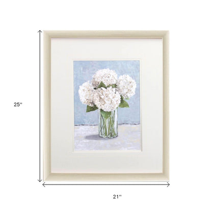 Hydrangeas in Vase I Gold Framed Wall Art HomeRoots