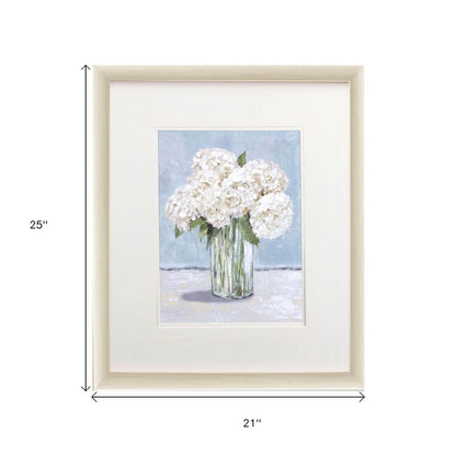 Hydrangeas in Vase II Gold Framed Wall Art HomeRoots