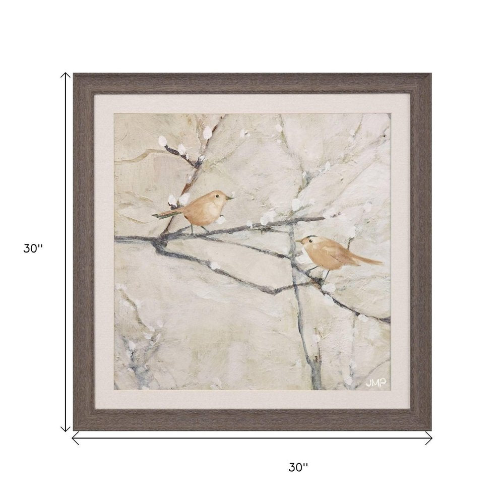 Budding Willow I Brown Framed Wall Art HomeRoots