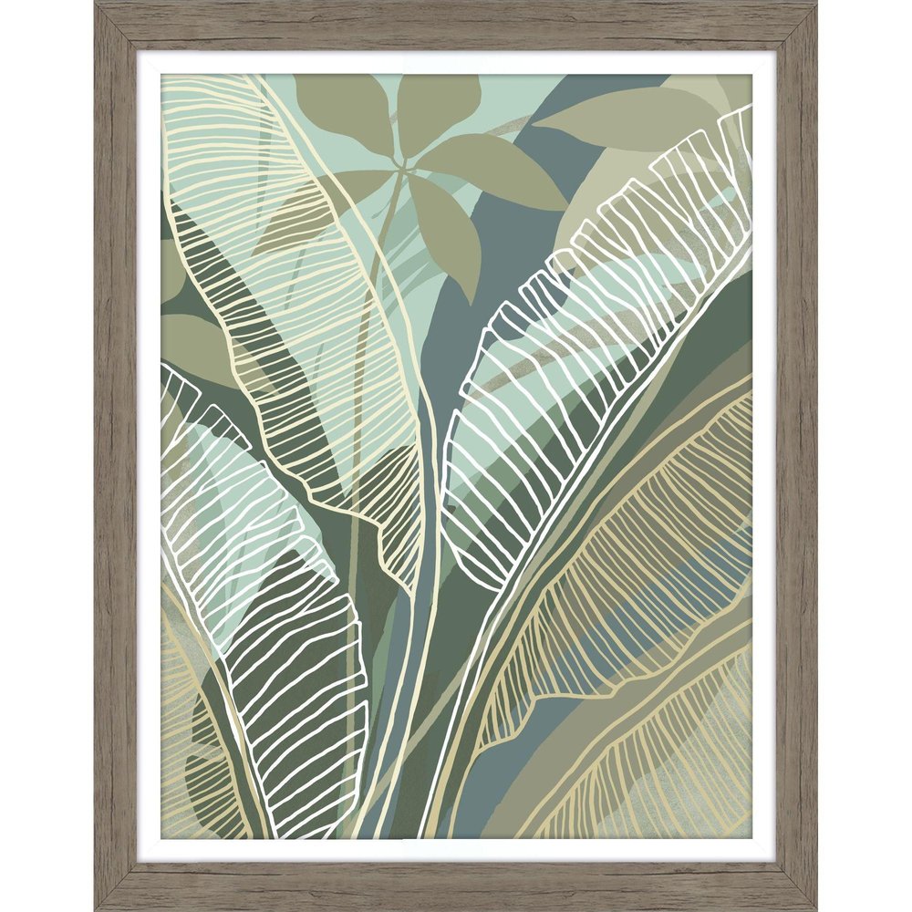 Tropical Botanical I Brown Framed Wall Art HomeRoots