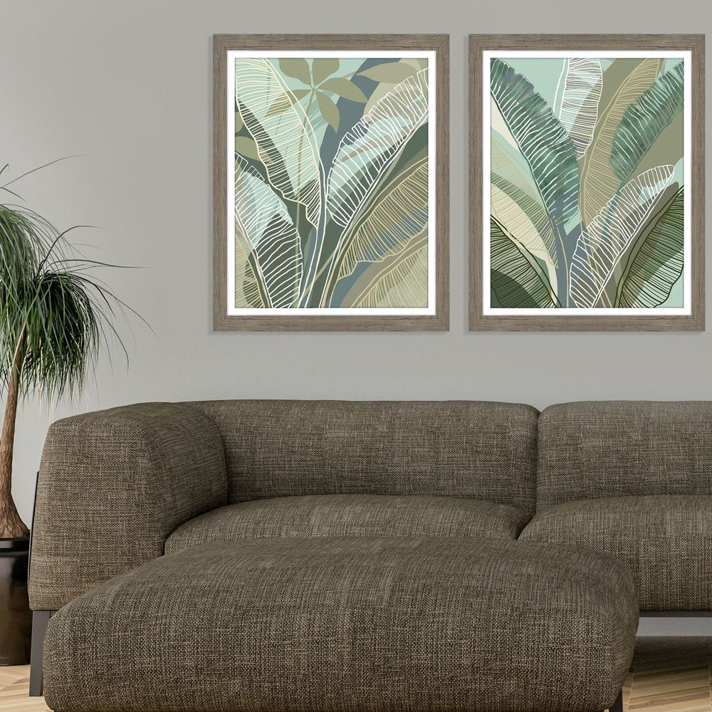Tropical Botanical I Brown Framed Wall Art HomeRoots