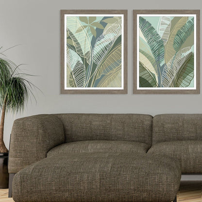 Tropical Botanical I Brown Framed Wall Art HomeRoots