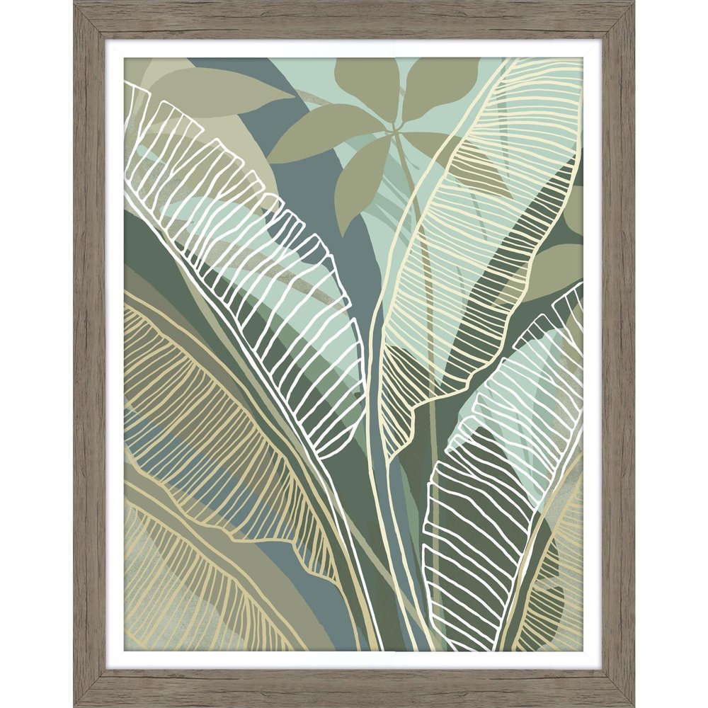 Tropical Botanical I Brown Framed Wall Art HomeRoots