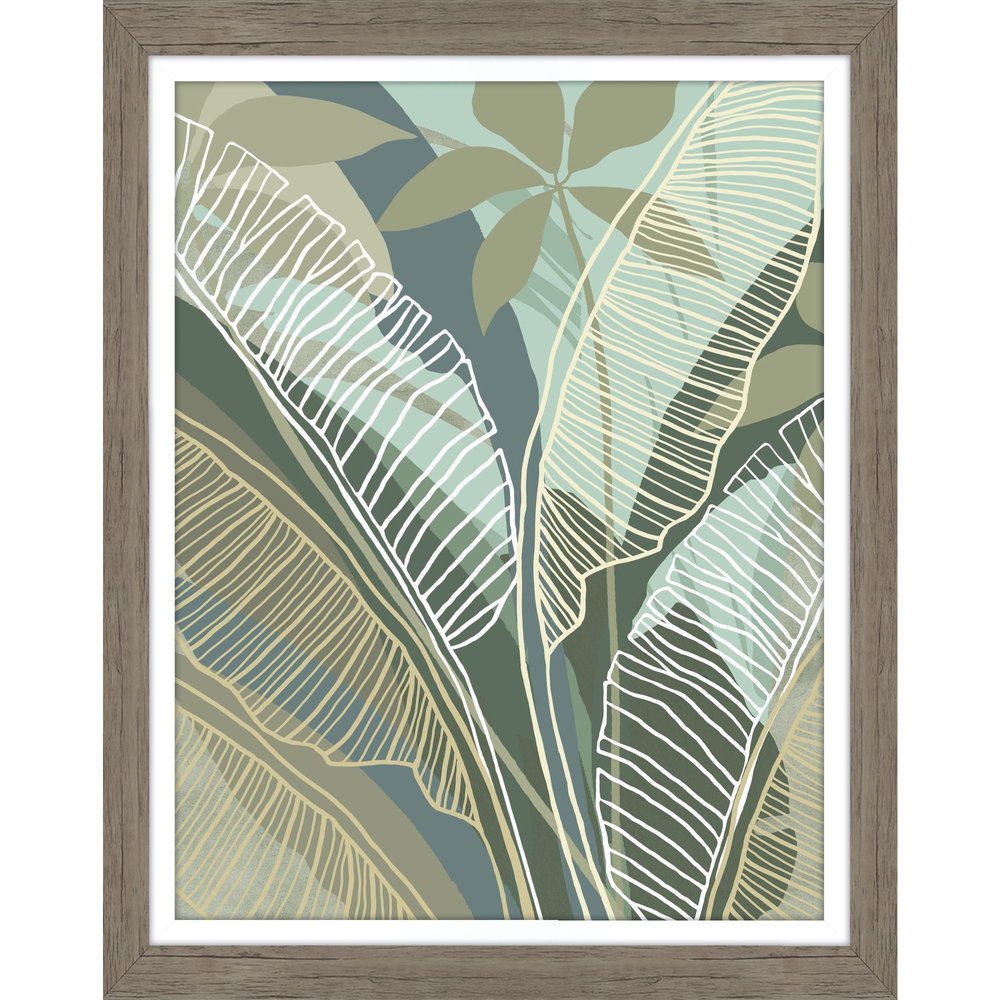 Tropical Botanical I Brown Framed Wall Art HomeRoots