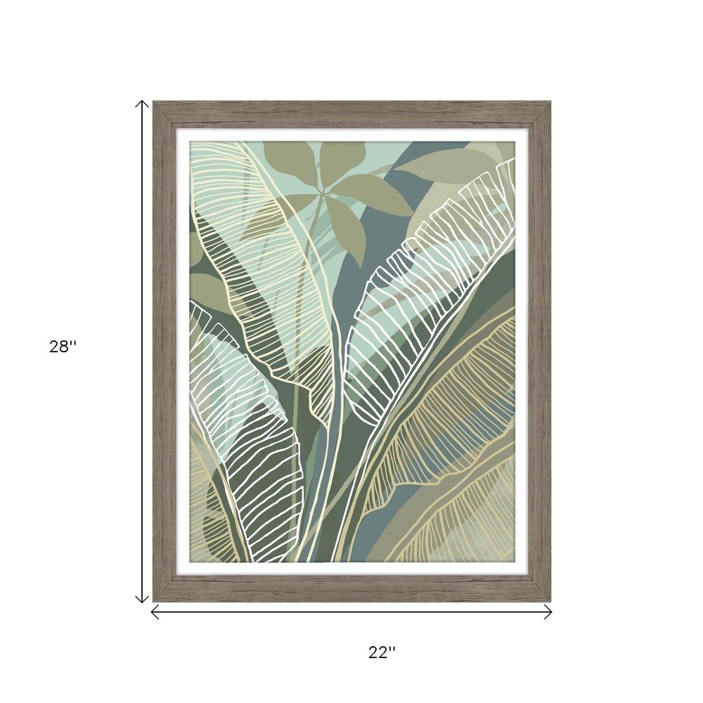 Tropical Botanical I Brown Framed Wall Art HomeRoots