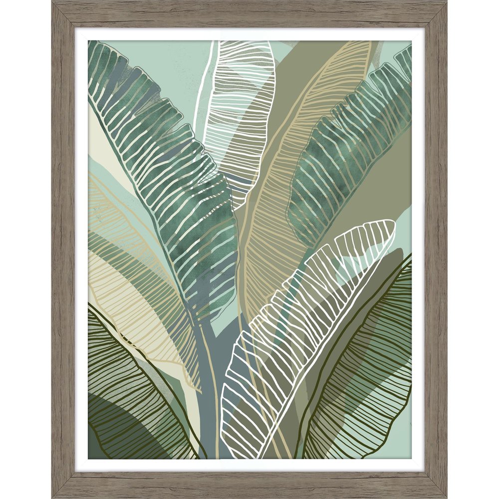 Tropical Botanical II Brown Framed Wall Art HomeRoots