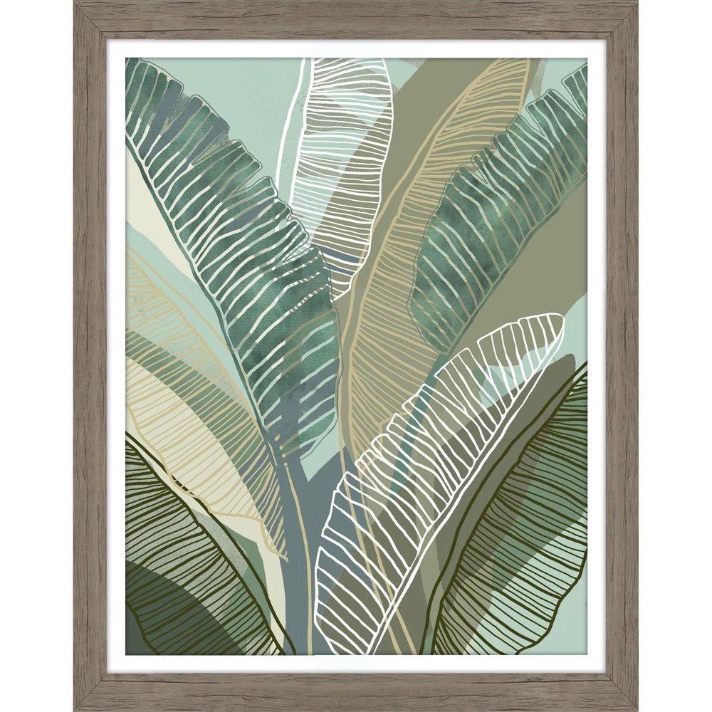 Tropical Botanical II Brown Framed Wall Art HomeRoots