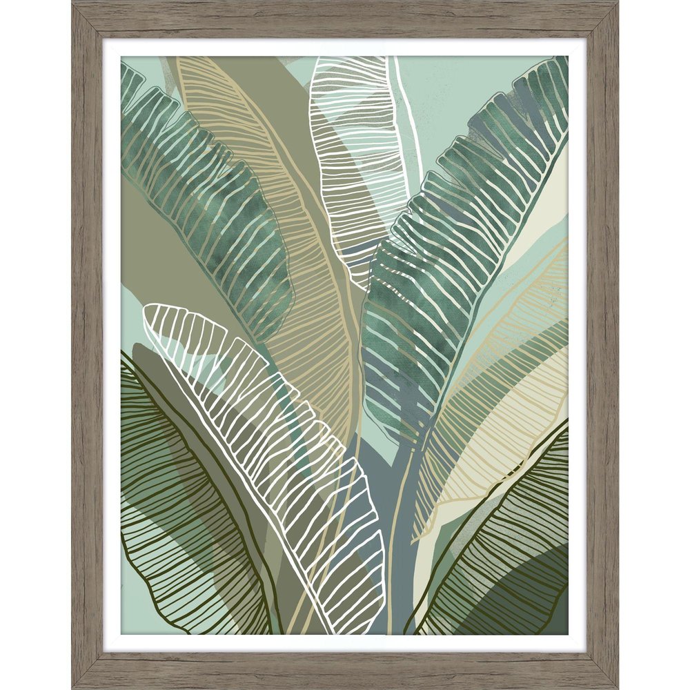 Tropical Botanical II Brown Framed Wall Art HomeRoots