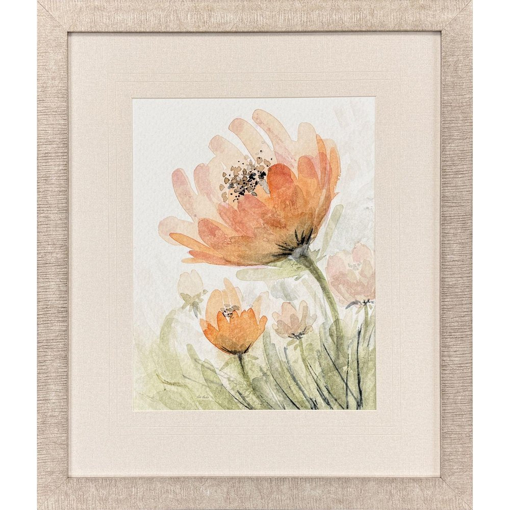 Perfect Poppies II Distressed Gold Framed Wall Art HomeRoots