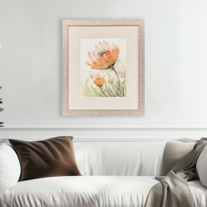 Perfect Poppies II Distressed Gold Framed Wall Art HomeRoots