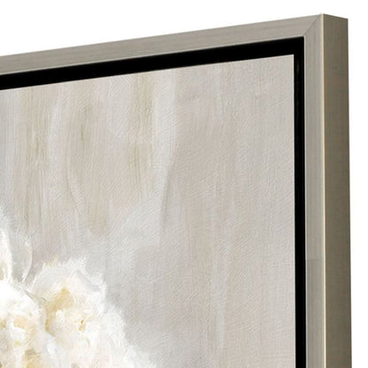 White Flower Bouquet Silver Floater Frame Wall Art HomeRoots