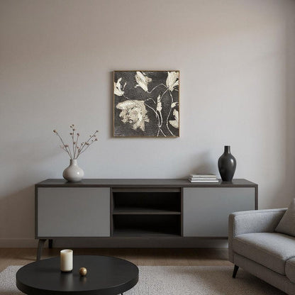 Neutral Flora I Gold Framed Wall Art HomeRoots