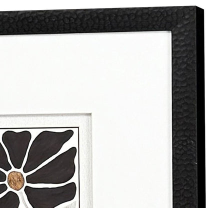 Set Of Two Modern Petals Black Framed Wall Art HomeRoots
