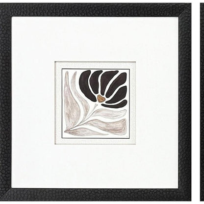Set Of Two Modern Petals Black Framed Wall Art HomeRoots